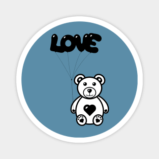 Teddy bear with love's balloons Magnet